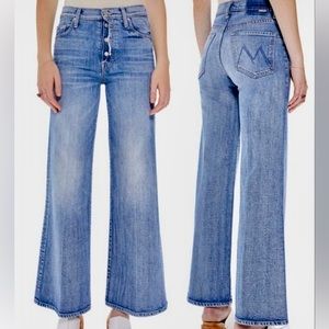 MOTHER SUPERIOR The Fly Cut Tomcat Roller Jeans New W Tags Light Blue Wash Flare